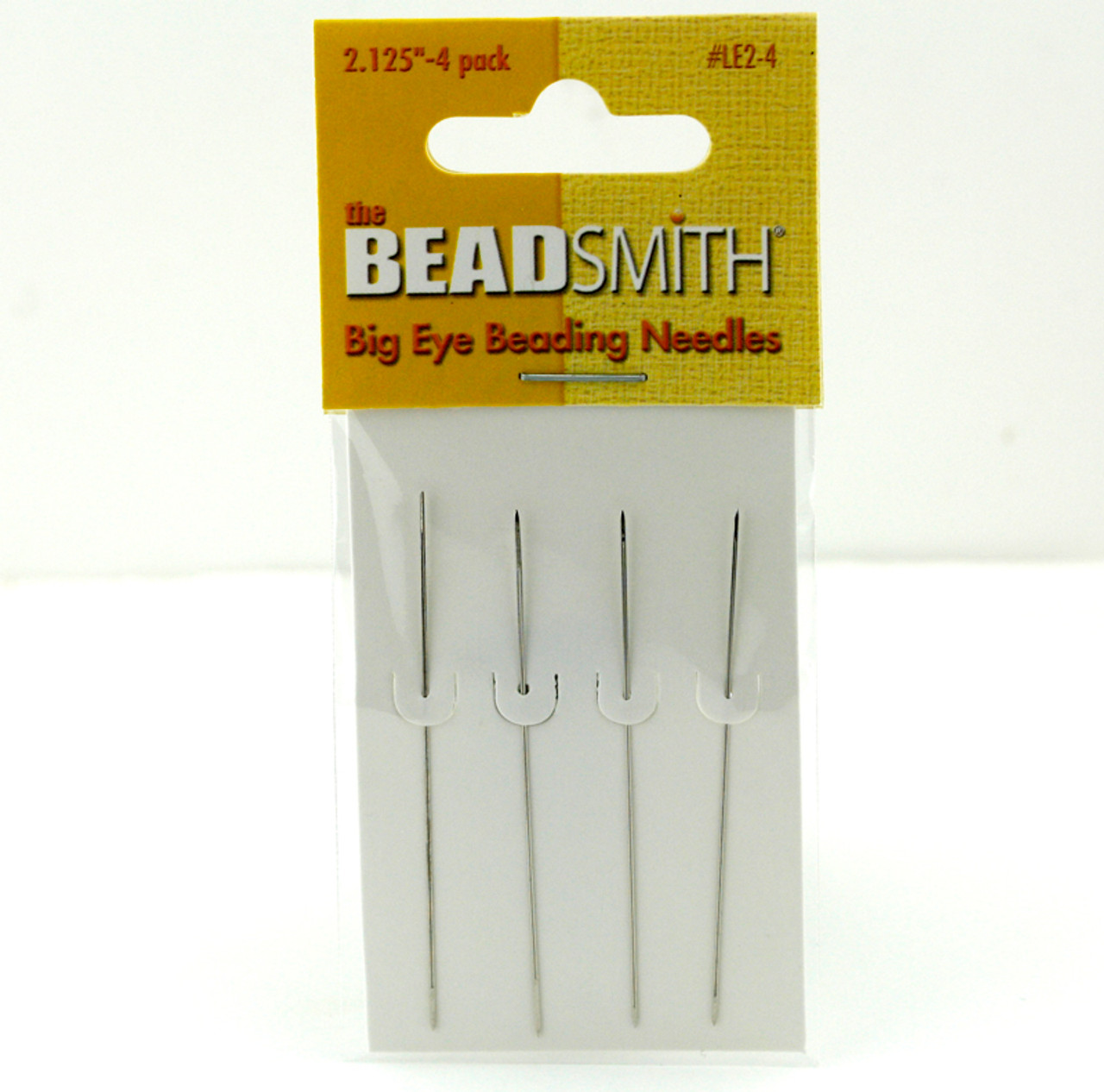 Beadsmith Big Eye Beading Needles, 2.125 Inches - 4 Needles